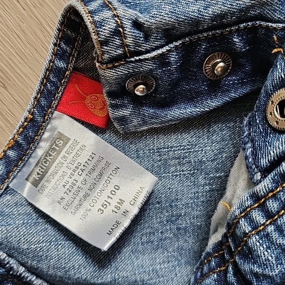 Vintage Krickets Denim Overalls, 18 Months - Picture 8 of 12